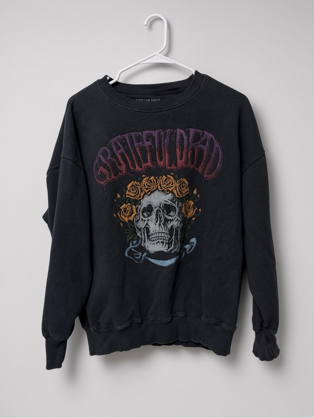 AE Grateful Dead Skull Roses Crewneck Sweatshirt XS Oversized 2023